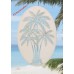 Palm Tree Window Decal OVAL 21x33 Vinyl Static Cling Tropical Decor for Glass   173106267843